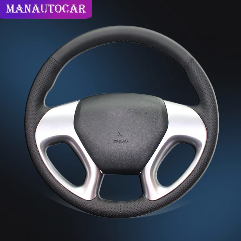 

Car Braid On The Steering Wheel Cover for Hyundai ix35 2011-2015 Tucson 2 2010 2011 2012 2013 2014 2015 Auto Cover Car-styling