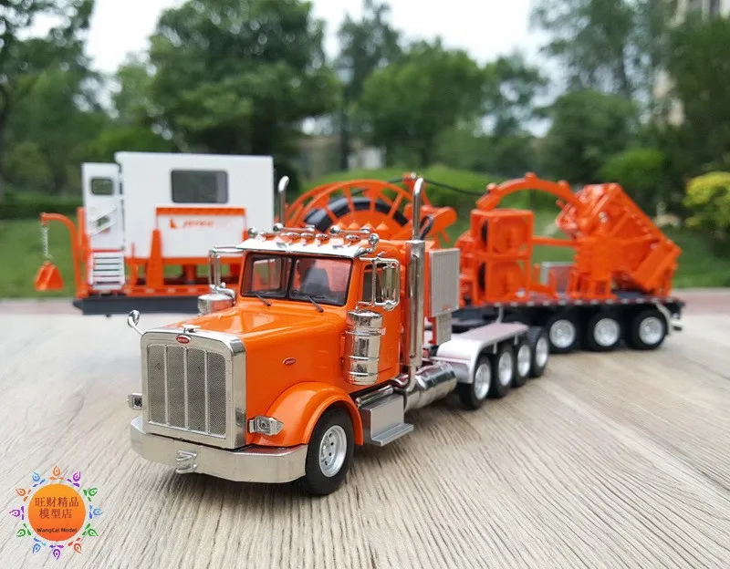 Exqusite Alloy Toy Model 1:50 Scale Kenworth Jereh Trailer Mounted Coiled Tubing Truck Vehicles Diecast Toy Model Collection