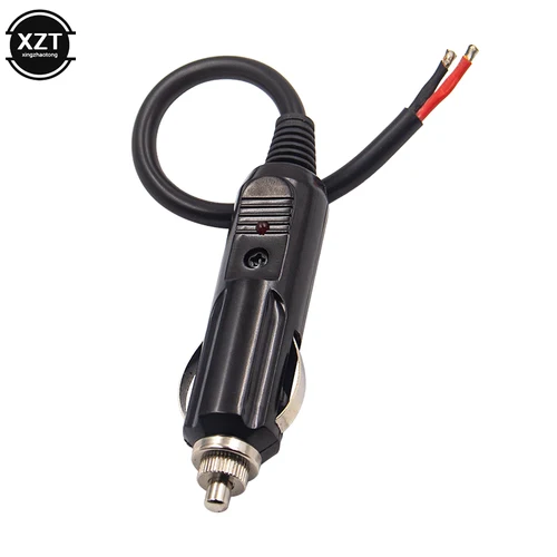 자동 LED 남성 담배 라이터 소켓 커넥터, 15A 퓨즈 포함, 자동차 전자 제품, 12V, 24V
