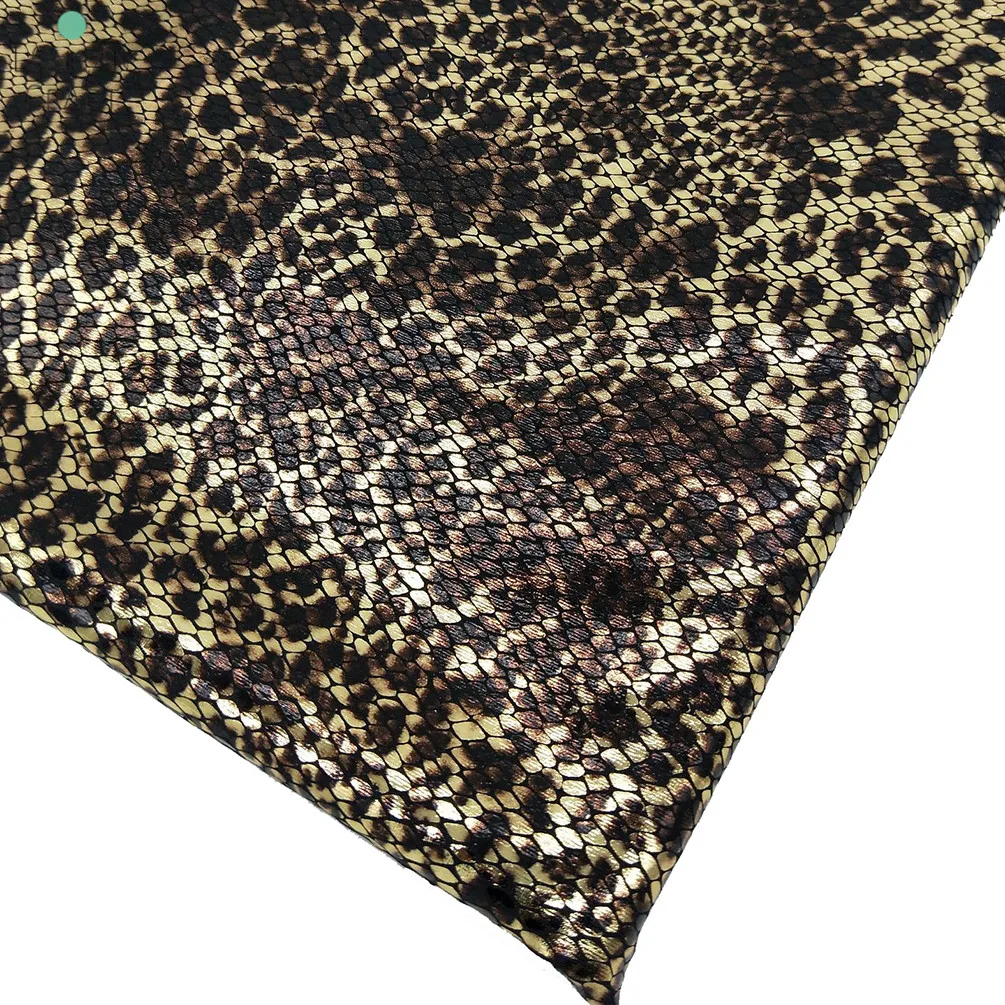 Leopard Laser Bronzing Fabric for Swimsuit Clothing Leopard Underwear DIY Sewing Material 50cmX150cm