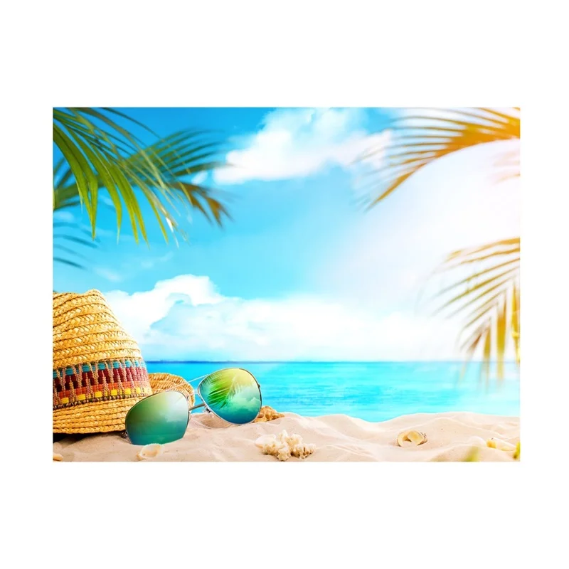 Beach Scenery Photography Background Sea View Canvas Painting Unframed Prints Photo Studio Props Home Living Room Decor