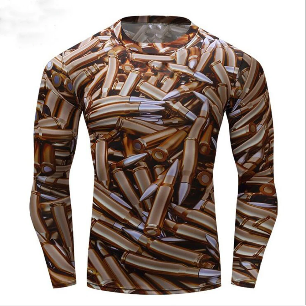 Long Sleeve Compression Shirt Men Quick Dry Gym T Shirt Fitness Sport Shirt Male Rashgard Gym Workout Traning Tights For Men