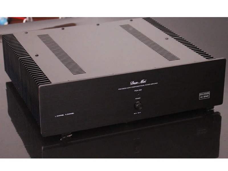 KYYSLB 435*390*120mm Pure Post Transistor Amplifier Chassis Box House DIY Enclosure with Cooling Holes Amplifier Case Shell