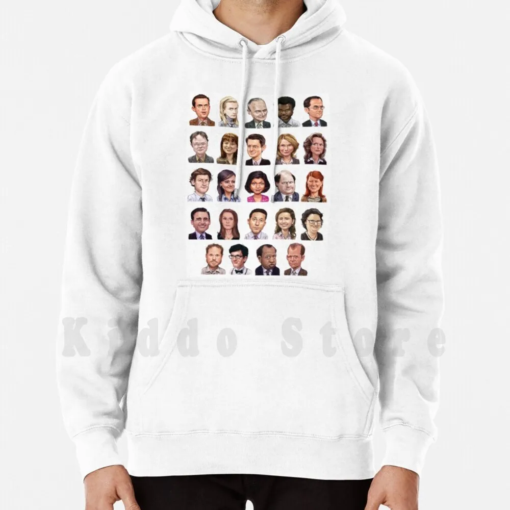 

Office Caricature Set Hoodie Long Sleeve The Office Dunder Mifflin Caricature