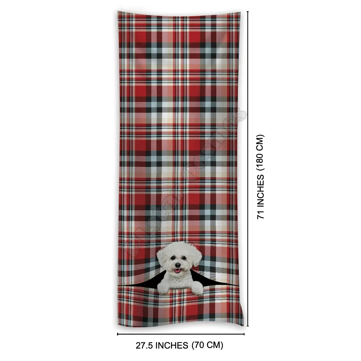 Keep You Warm Bichon Frise 3D Printed Imitation Cashmere Scarf Autumn And Winter Thickening Warm Shawl Scarf