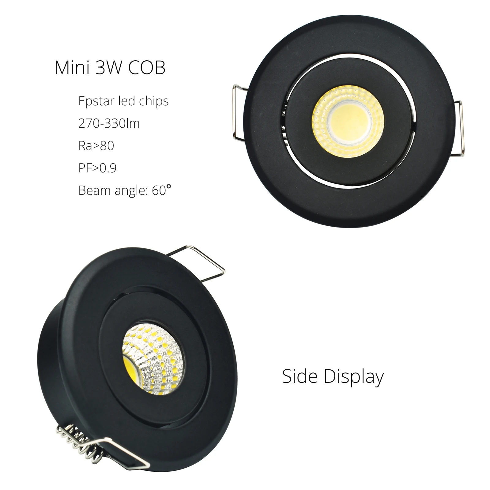 Mini led spot downlights 1W COB 3W LED recessed spot dimmable round led for home cabinet showbox