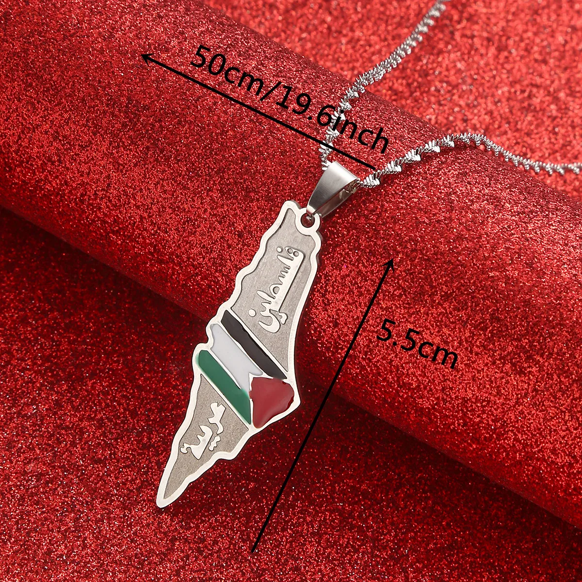 Stainless Steel Palestine Pendant Chain Necklaces Silver Color Gold Color Jewelry