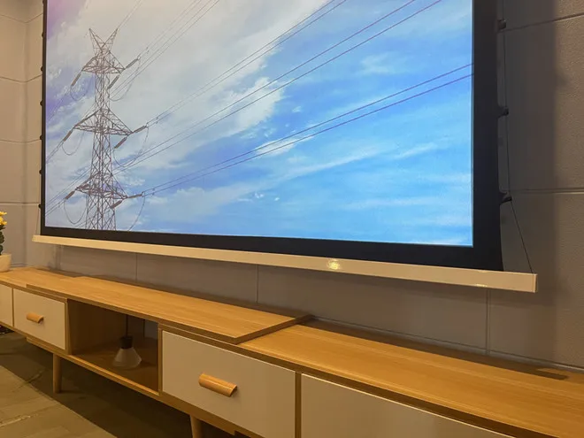MIVISION 8K Schwarz Diamant/Kristall Umgebungs Licht Ablehnung ALR CLR Elektrische Einbau In-Decke Projektor Bildschirm, v1ALR – Detail 24