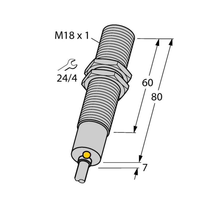 High temperature resistant proximity switch BI5-M18-AP6X/S120 BI5-M18-AN6X/S120