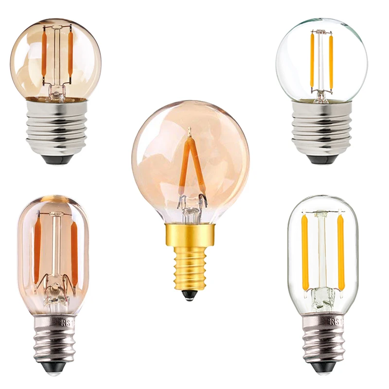 DC AC 12V 24V Low Voltage Light Bulb E27 E12 E14 Led Filament Bulbs 2200K 2700K Edison Led Lamp For Garden Boat Battery Lighting