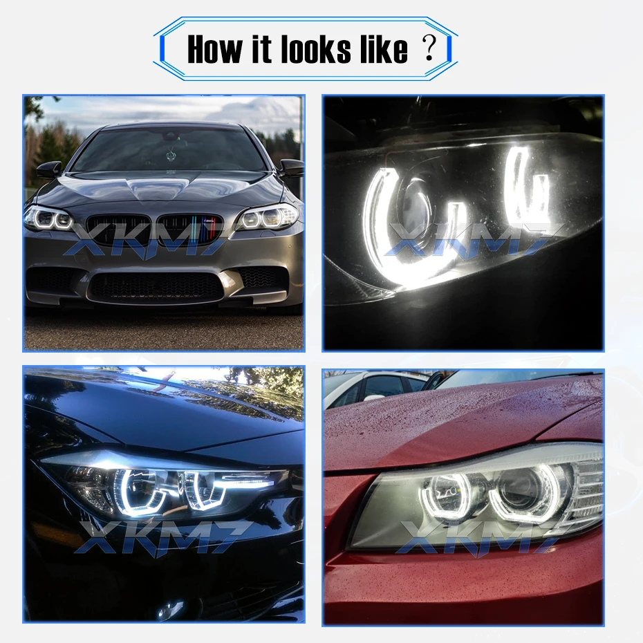 LED Angel Eyes For BMW E60 E61 Pre-LCI M5 525i 528i 530i 545i 550i Headlight Tuning Halo Ring DRL DTM Crystal Accessory Retrofit