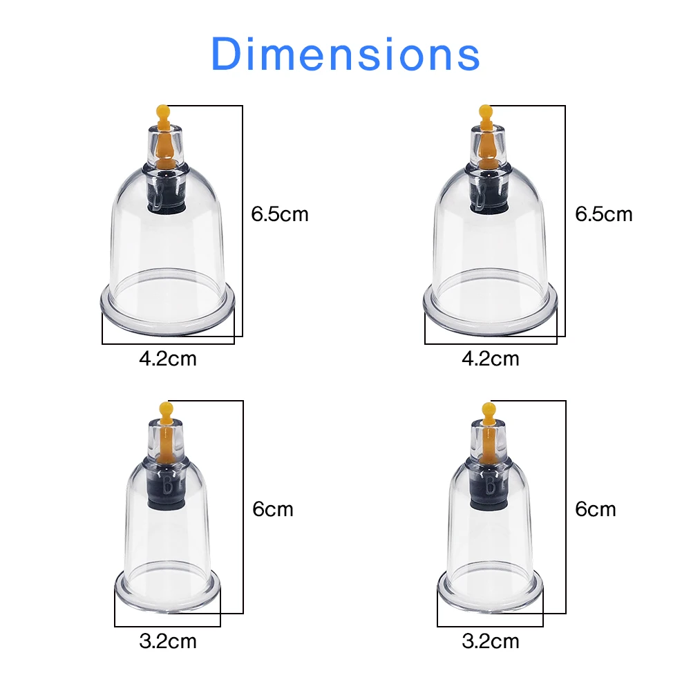 4 Jars Electric Anti-Cellulite Suction Cup Ventouse Vacuum Cupping Therapy Set Massage For Body Guasha Maderoterapia Chinese Can