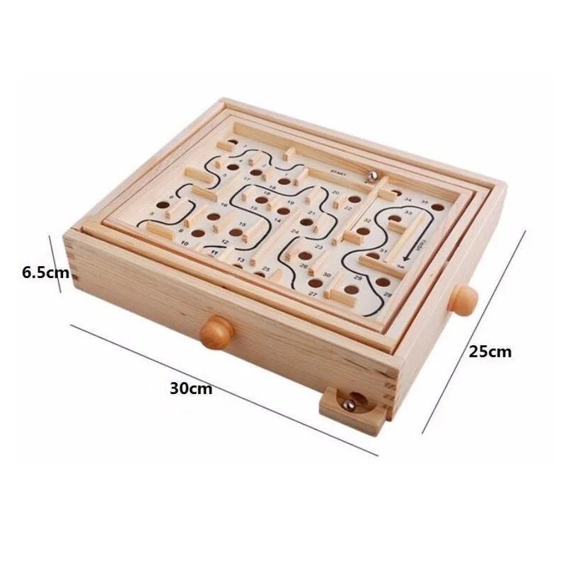 Fly AC Labyrinth Wooden Rolling ball Toy Maze Game education toys for children Birthday Gift