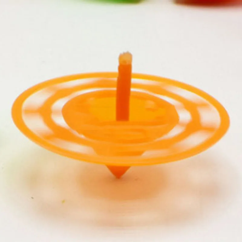 

10pcs Classic Mini Spinning Top Toy Fashion Kids Birthday Gift Learning Award Simple Plastic Stress Reliever Spinning Tops Toys