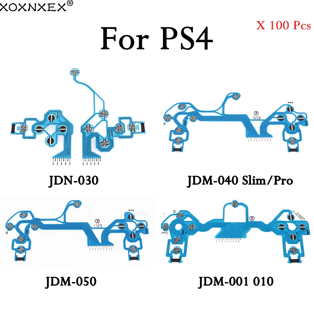 100 PCS Circuit Board PCB Ribbon for PS4 Pro Slim Wireless Controller Conductive Film Keypad flex Cable