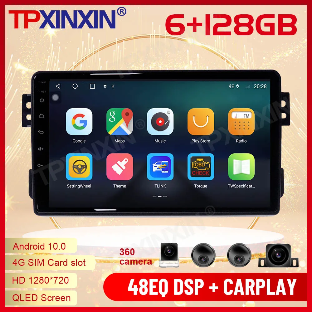 2 Din Carplay Android Radio Receiver Multimedia For OPEL Agila SUZUKI Splash Ritz 2015 2016 2017 2018 2019 202  GPS BT Head Unit