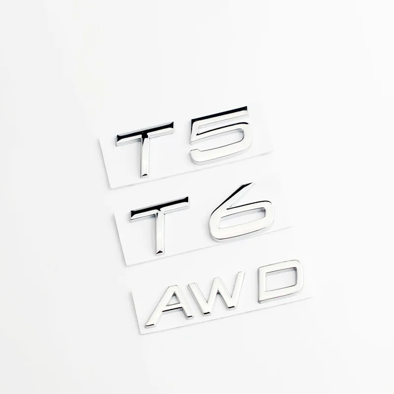 

1 Pcs 3D AWD T5 T6 Logo Emblem Badge Decals Car Sticker for Volvo V40 V60 V90 XC60 XC90 XC40 S60 S90 S80 C30 Car Accessories