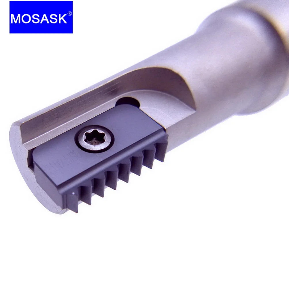 MOSASK SR Tool Shank Dia 10 12 14 18 mm  CNC Lathe Machine Clamp Single-edged Thread Milling Cutters