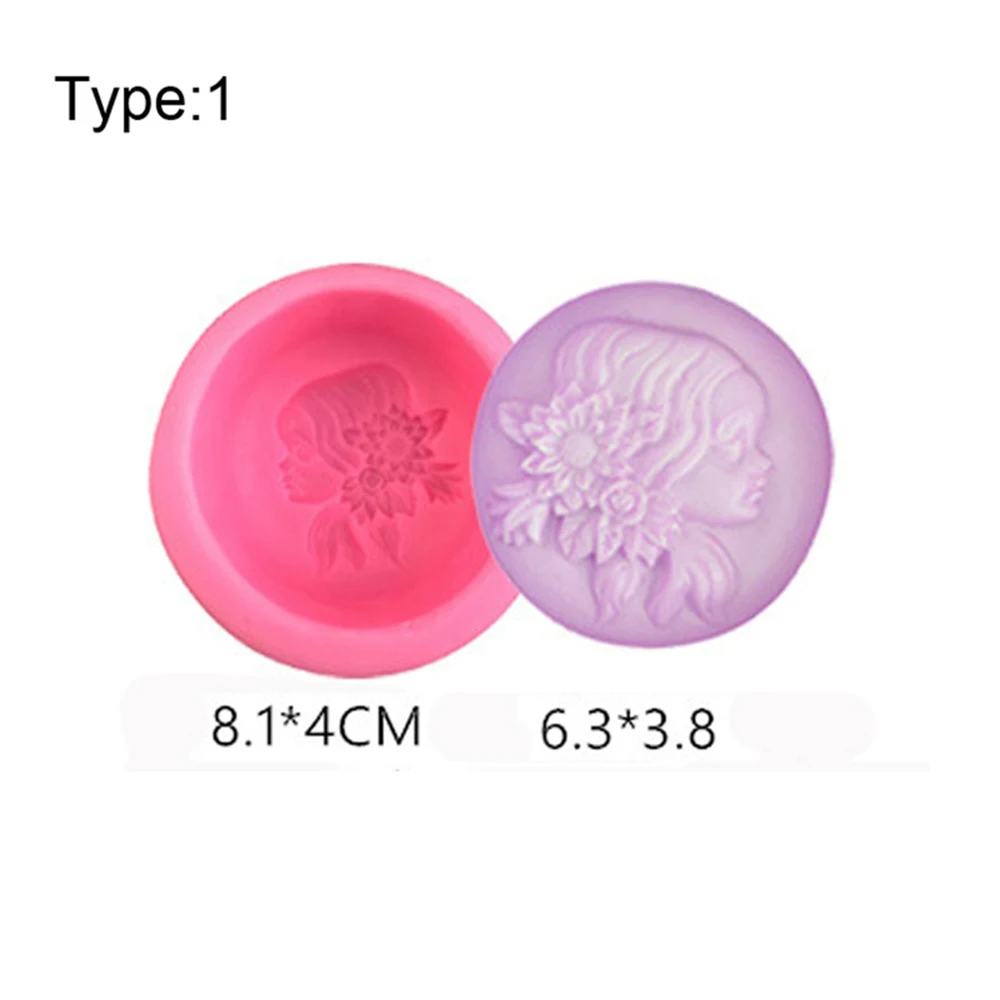 Various Styles of Beauty Avatars Silicone Fondant Chocolate Resin Aroma Stone Soap Mold For Pastry Cup Cake Decorating