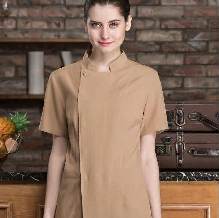 Ropa de cocinero Unisex, conjunto de uniforme de Chef de cocina, servicio de comida, manga corta, transpirable, para restaurante, hombre y mujer, novedad