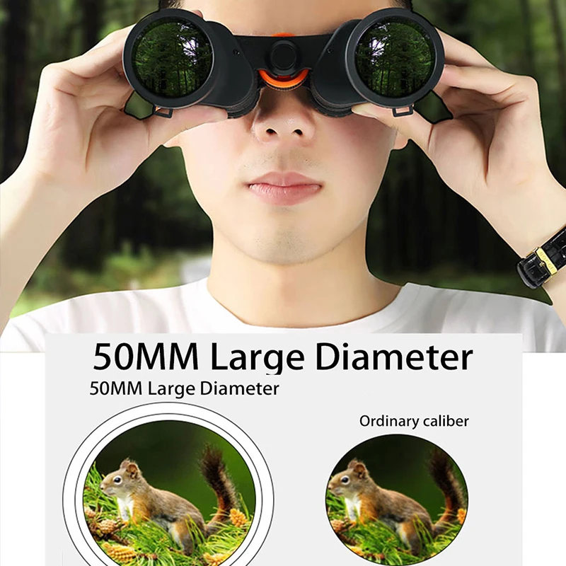 HD Telescope 50000M Long Range Binoculars Powerful BAK4 Waterproof Light Night Vision Military Binoculars with Phone Holder