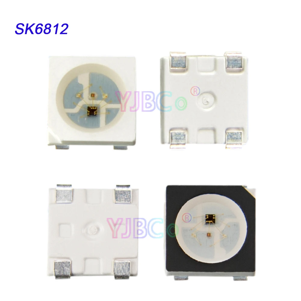 

Светодиодный чип RGB SK6812, 1000 шт. (аналогичный WS2812B), 5050 SMD, полноцветный, с индивидуальной адресацией, цифровые пиксели, лампы, 5 в постоянного тока