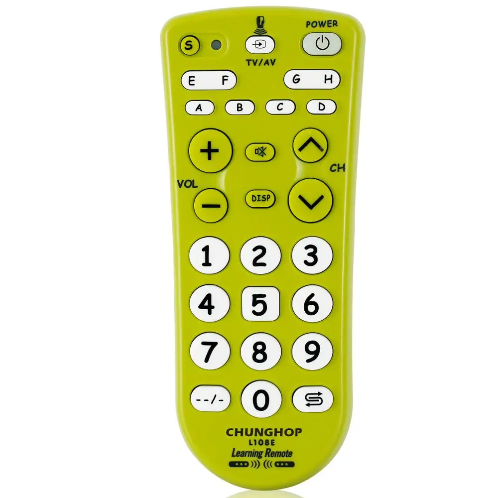 1pcs Combinational Universal learning Remote Control controller  Chunghop L108E For TV/SAT/DVD/CBL/DVB-T/AUX  big button  copy