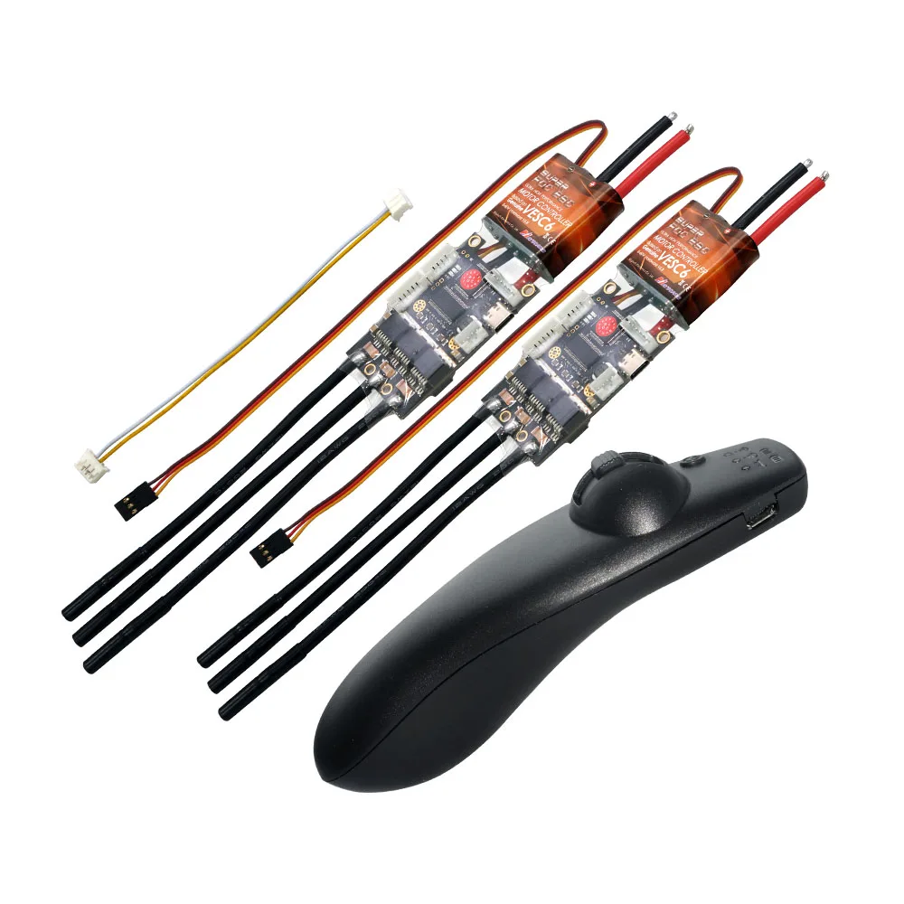 

2Pcs SUPERFOC6.8 50A V6 Based ESC Controller With Canbus Cable And 2.4ghz Remote For Electric Skateboard Longboard