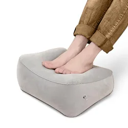 Useful Inflatable Portable Travel Footrest Pillow Plane Train Kids Bed Foot Rest Pad PVC For Travel Massage Car