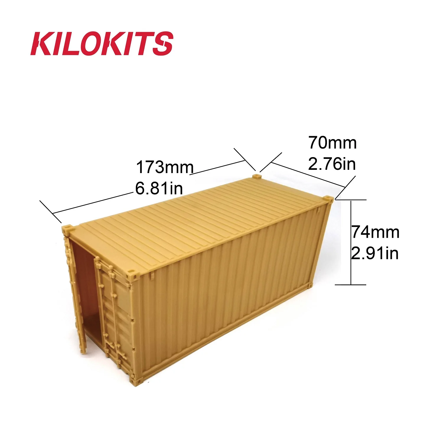 1/35 20ft Container Model Kits MultiColors Optional for Military Diorama Loads Ships Trucks Trains