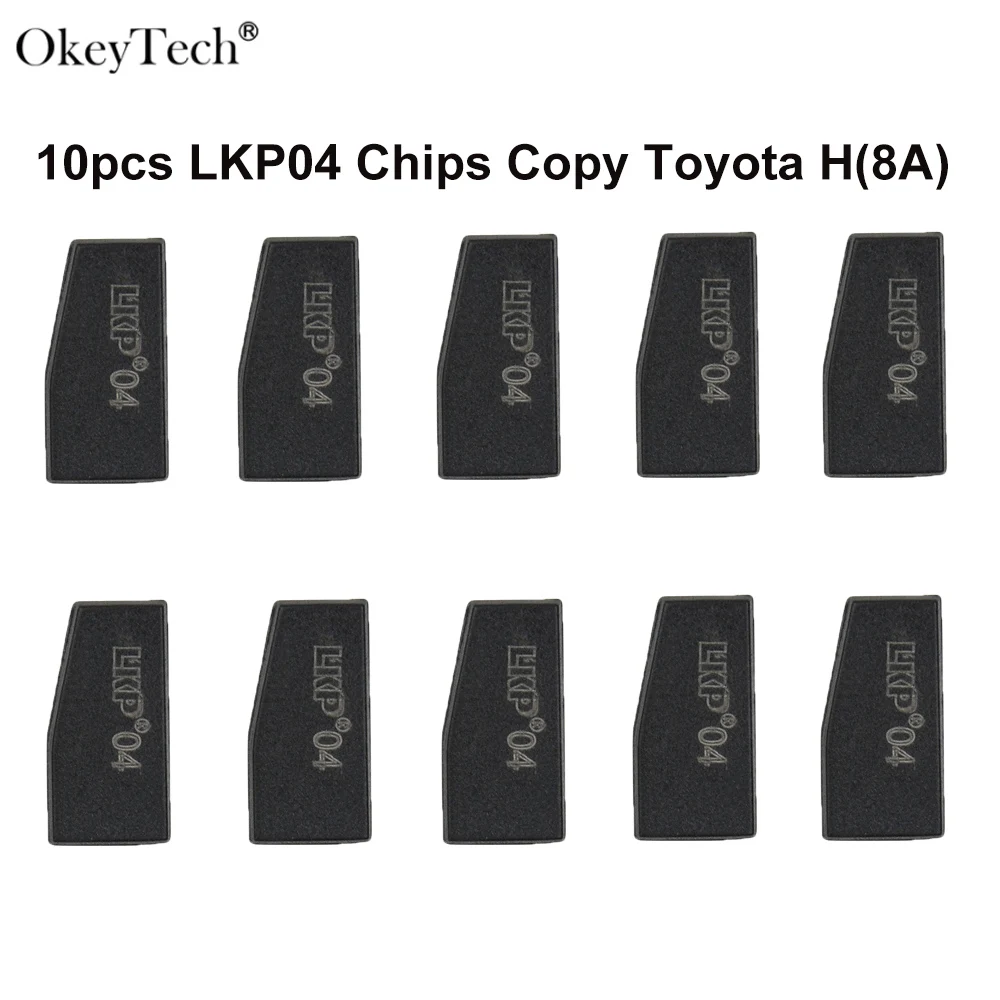 

OkeyTech 10pcs/lot LKP04 Cremic Carbon Chip Copy For Toyota Tango H-Key H 8A Car Key Transponder Chip High Quality