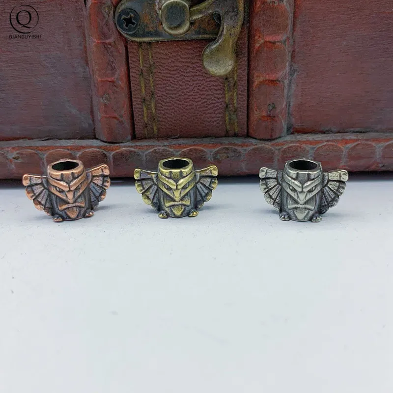 Brass Egyptian Patron Saint Eagle Knife Pendants EDC Outdoor Products DIY Paracord Beads Copper Umbrella Rope Hangings Keyrings