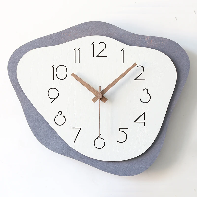 Nordic creative living room fashion wall clock wall watch simple modern household mute special-shaped wall-mounted quartz clock