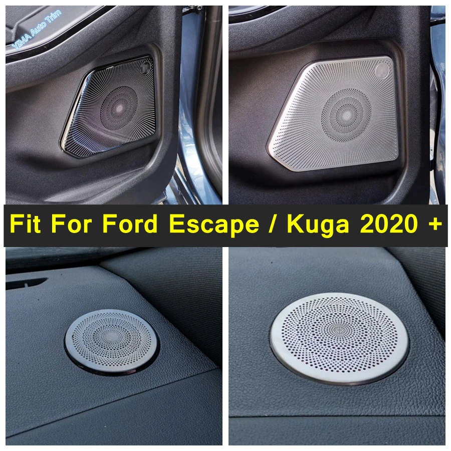 Stainless Steel Instrument Panel Speaker Decorative Ring Cover Trim Car Interior Accessories For Ford Escape / Kuga 2020 - 2022