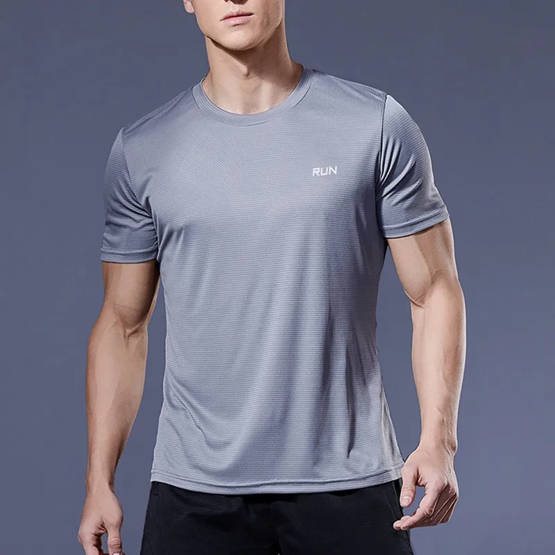 Lange und kurz ärmel ige T-Shirt Fitness Sport Tops Morgen laufen Eis Seide schnell trocknen Outdoor Bergsteigen Sport kleidung Männer – Detail 10
