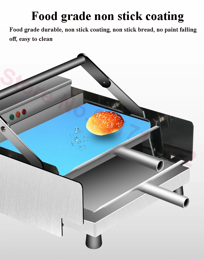 Commercial Small Burger Grill Machine Electric Hamburger Baking Oven Toasted Bread Machine Kitchen Hamburger Equipment