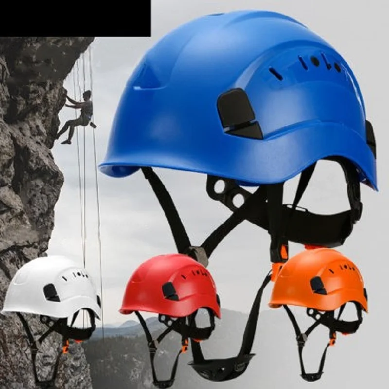 Climbing Safety Helmet Head Protection Work ABS Anti-Impact Shell Adjustable Breathing Vents Outdoors Sports Construction