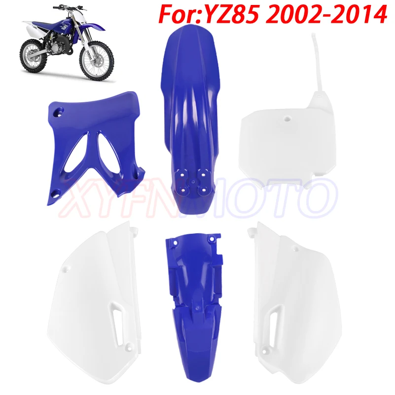 

Motorcycle Plastic Kit Fender Radiator Shrouds Number Plate Fairing Cover For YAMAHA YZ85 YZ 2002-2014 Dirt Bike