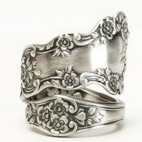 Huitan Vintage Antique Color Women-Midi-Rings Graceful Engraved Flower Pattern Retro Party Female Finger Ring Stylish Jewelry