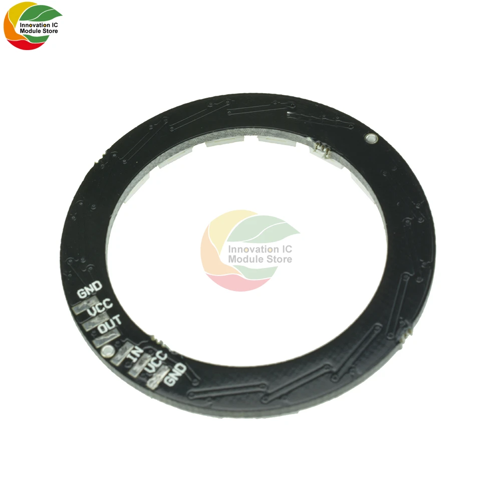 WS2812 5050 16bit RGB LED Round Full Color Modular Blackboard 45mm Round LED Light Ring LED Module for Arduino Integrated Driver