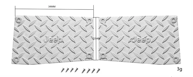 AXIAL SCX10 III Wrangler hood decorative plate A-pillar beam side corner anti-scratch plate