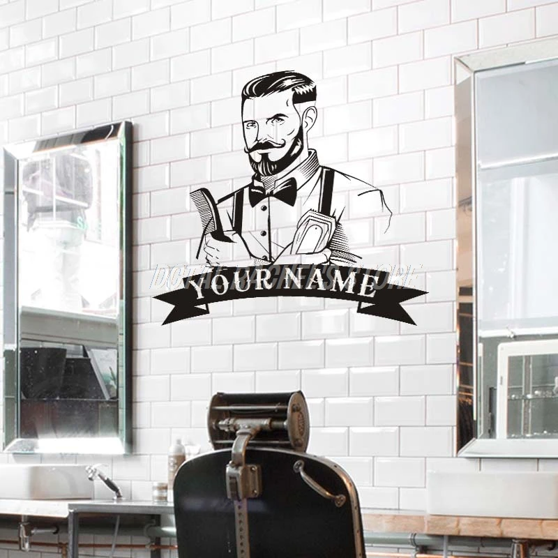 Charming Hairdressing Utensils Home Decor Beauty Salon Barbershop DIY Wall Decal Decoration Removable Vinyl Art Wall Stickers