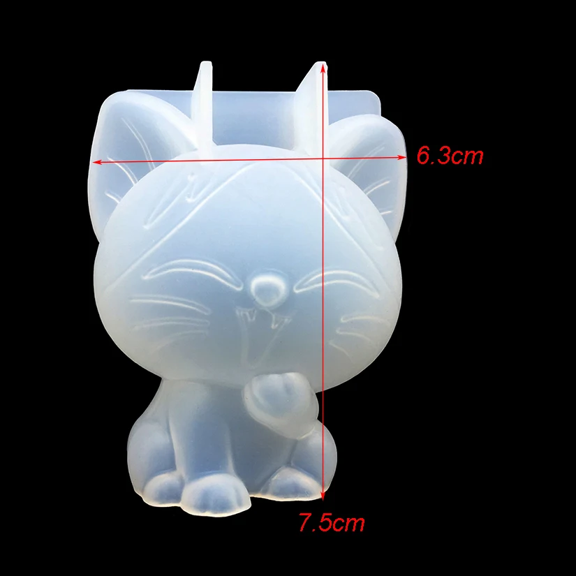 3D Bär Einhorn Horn Weihnachts-Hirsch Baum Katze Liebesherz Löwe Wolf Ente Silikon Zuckerform Fondant Kuchendekorationswerkzeuge – Detail 12