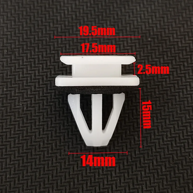 Car Rocker Cover Trim Clips Panel Sill Guard Moulding Side Skirt Nylon Retainer for Honda Civic CRV 91504-SP1-003 91504SP1003