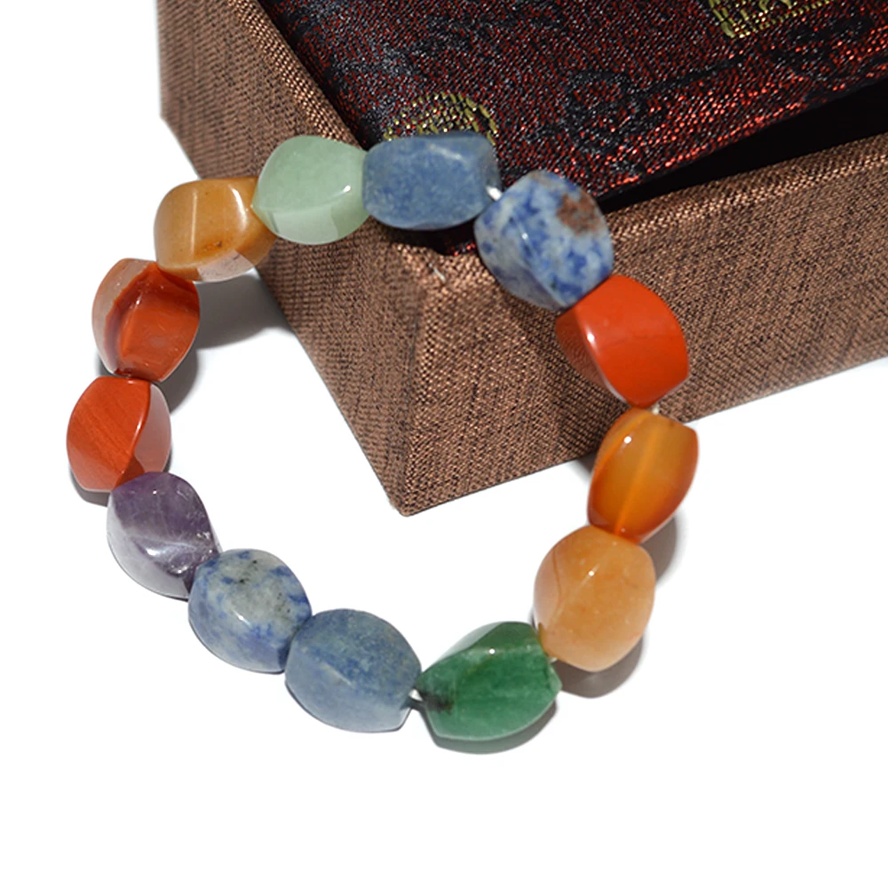 Natural Jade Crystal Bracelet, 100% Real Agate Bracelet, Colorful Energy Stone Jewelry, Natural Energy Stone that Can be Used fo