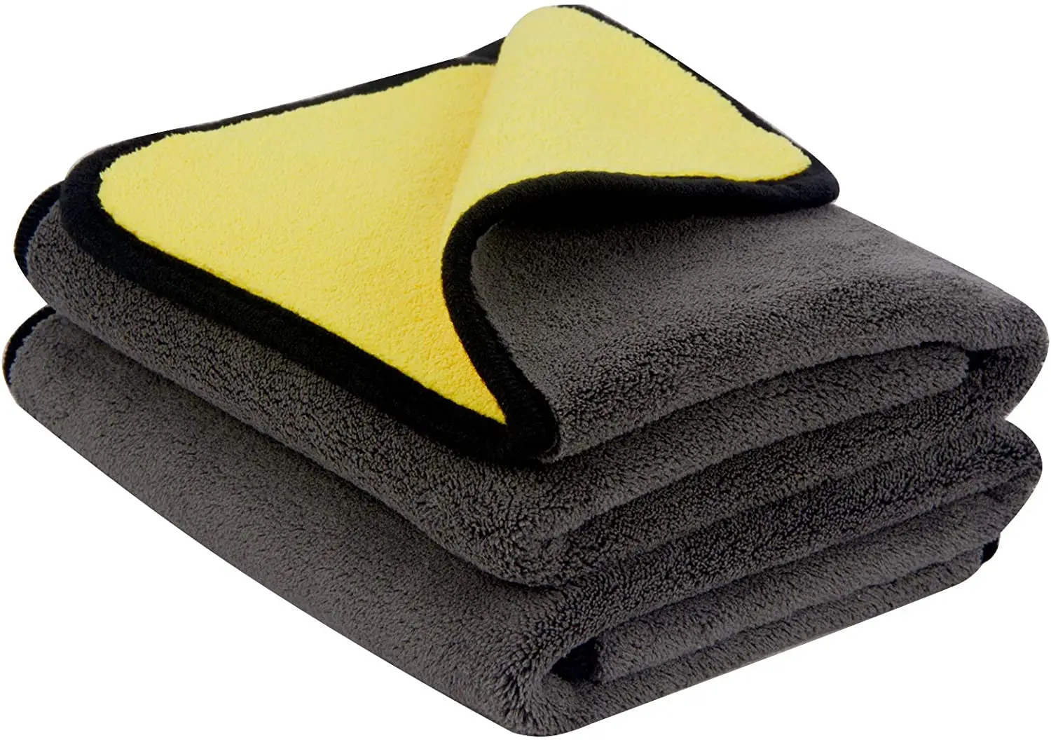 850GSM Microfiber Car Cleaning Towel Ultra Thick Plush Drying Buffing Cloths Auto Detailing Towel Super Absorbent15''x18'' 2pack