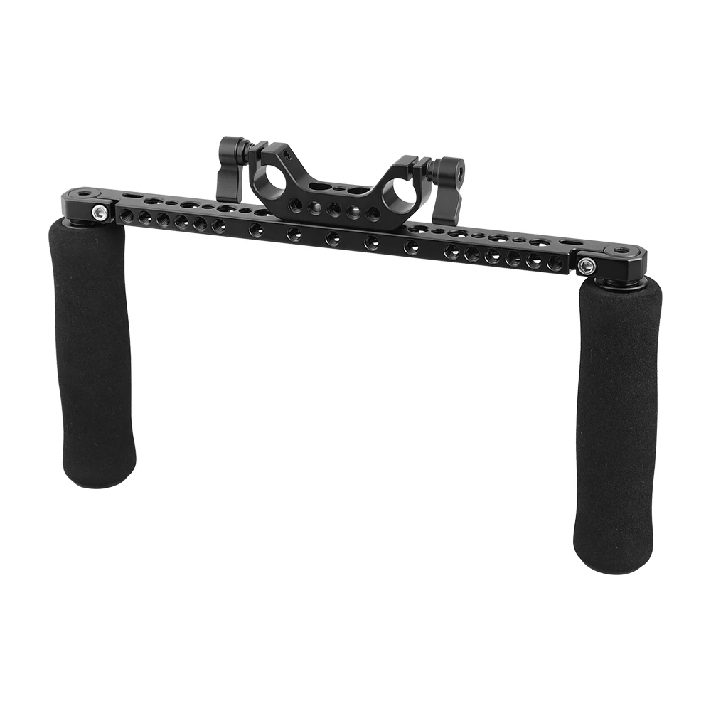 CAMVATE-مقابض إسفنجية عالمية مع قضيب جبن ومحول مشبك قضيب مزدوج 15 مللي متر لكاميرا DSLR ونظام دعم الكتف