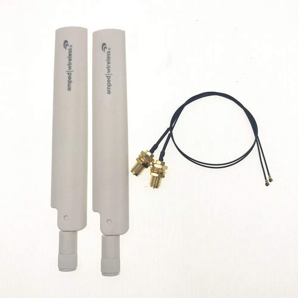 2.4GHz 5GHz Dual Band for Intel 9560 9260 8265 8260 AX200 AX201 Wireless Network WiFi U.FL IPEX MHF4 to RP-SMA Antenna Set