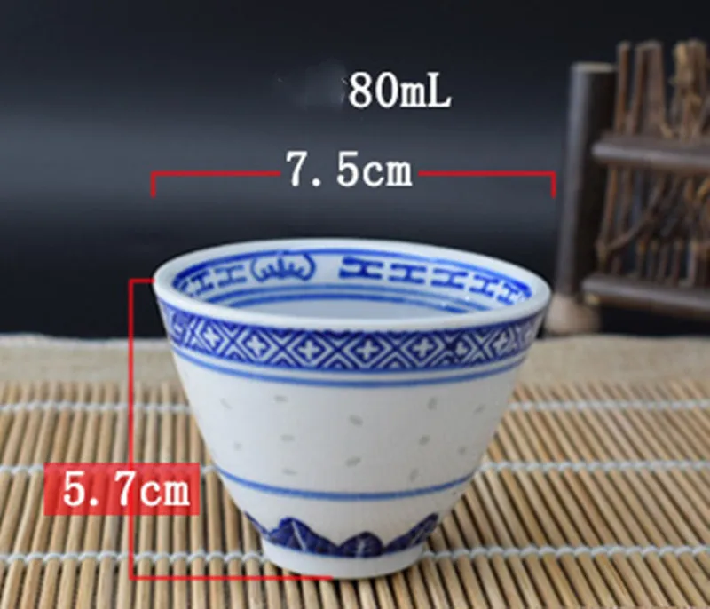 Vintage Porcelain Dragon Tea Cup, Blue and White, Jingdezhen Ceramic Sake Cups, Drinkware Tea Bowls, 80ml, 150ml