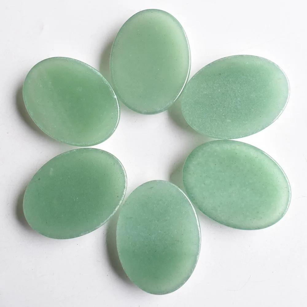 Großhandel 12 Stück/Set modische, sortierte Naturstein-Mischperlen in ovaler Cabochon-Form 30x40mm für DIY-Schmuckzubehör, kostenlos. – Detail 20